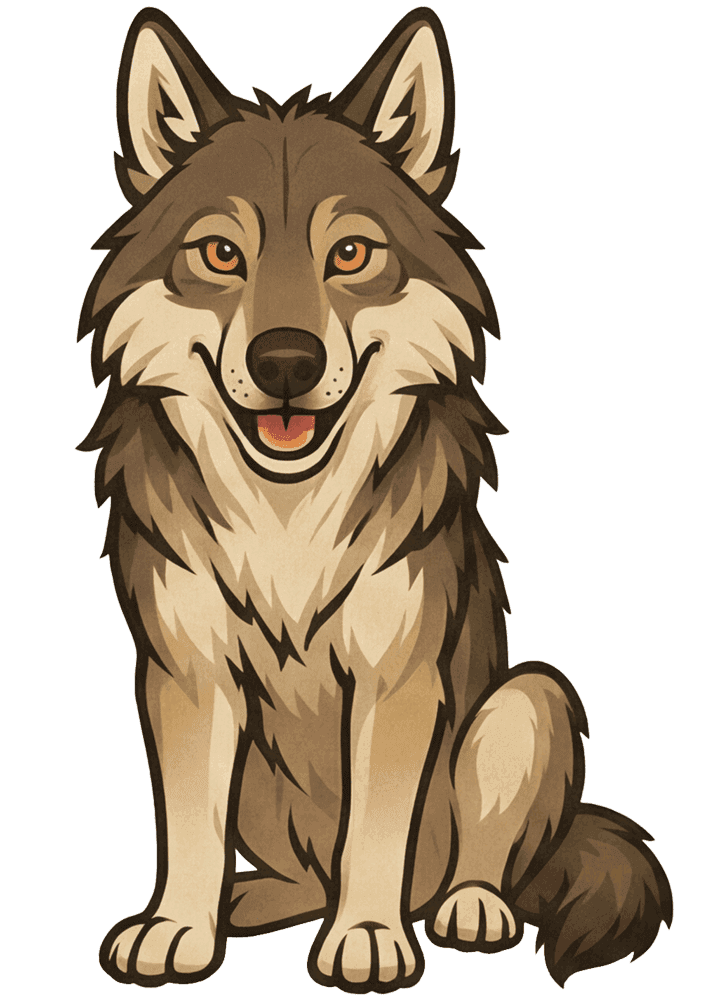 Lumo the wolf mascot - your immortal guide through history